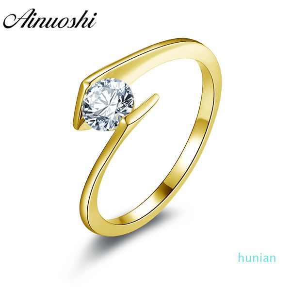 luxury- 10k solid yellow gold women wedding ring solitaire round cut sona simulated diamond jewelry twisted engagement rings y19052301, Slivery;golden
luxury- 10k solid yellow gold women wedding ring solitaire round cut sona simulated diamond jewelry twisted engagement rings y19052301, Slivery;golden
