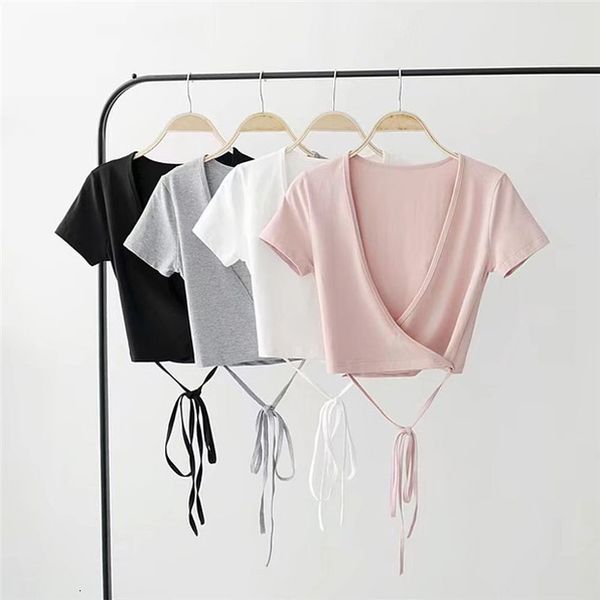 summer v neck knitted tees women black short sleeve crop party white tank slim female camisole 
summer v neck knitted tees women black short sleeve crop party white tank slim female camisole