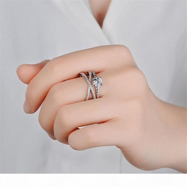 d infinity cross women wedding band ring dexule jewelry 925 sterling silver pave white sapphire cz diamond party women wedding bridal r, Slivery;golden
d infinity cross women wedding band ring dexule jewelry 925 sterling silver pave white sapphire cz diamond party women wedding bridal r, Slivery;golden