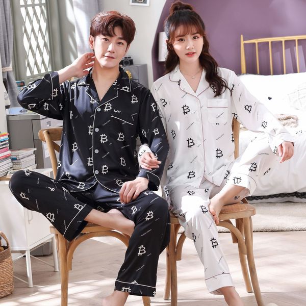 ahte5 women's autumn long sleeve thin internet celebrity same ice silk clothes men's suit korean style couple home clothes pajamas, Blue;red
ahte5 women's autumn long sleeve thin internet celebrity same ice silk clothes men's suit korean style couple home clothes pajamas, Blue;red