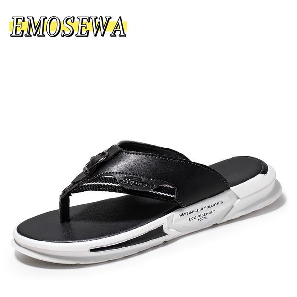 emosewa 38~45 summer new men's slippers leather flip flops summer fashion beach sandals shoes for men, Black
emosewa 38~45 summer new men's slippers leather flip flops summer fashion beach sandals shoes for men, Black