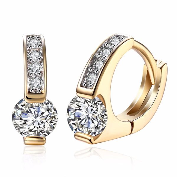 fashion lady crystal loop earing gold-color hoop earrings luxury jewelry round crystal cubic zircon wedding jewelry, Golden
fashion lady crystal loop earing gold-color hoop earrings luxury jewelry round crystal cubic zircon wedding jewelry, Golden