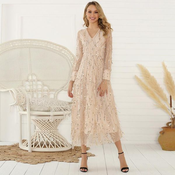 casual dresses jin-swhbias women long dress with full sleeve sequins tassel v-neck 2021 autumn glitter, Black;gray
casual dresses jin-swhbias women long dress with full sleeve sequins tassel v-neck 2021 autumn glitter, Black;gray