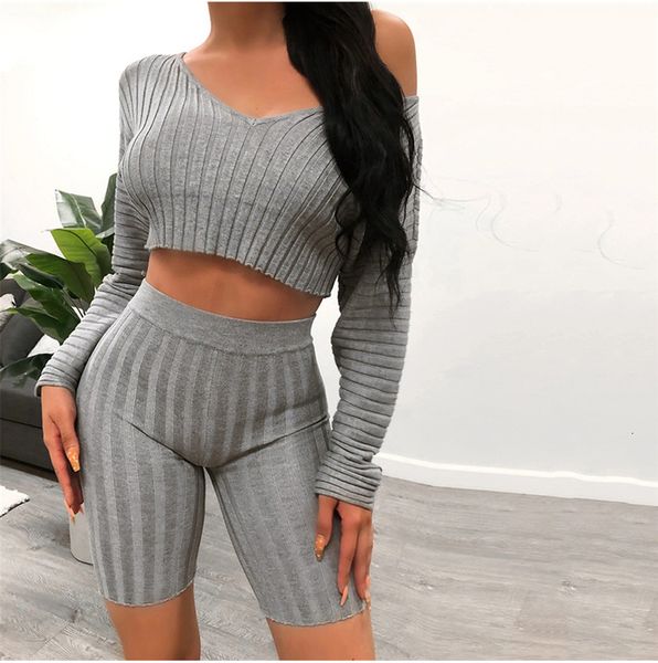 goocheer autumn 2pcs/set women long sleeve crop and short pant suit elegant casual plain tight stretch home wear 2 piece set, Gray
goocheer autumn 2pcs/set women long sleeve crop and short pant suit elegant casual plain tight stretch home wear 2 piece set, Gray