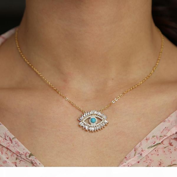 18k gold plated turkish evil eye necklace lucky girl gift baguette cubic zirconia turquoise geomstone evil eye jewelry, Silver
18k gold plated turkish evil eye necklace lucky girl gift baguette cubic zirconia turquoise geomstone evil eye jewelry, Silver