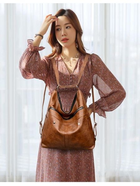 new multifunction soft leather patchwork backpacks women school bag women shoulder bags large vintage backpack for teenage girls
new multifunction soft leather patchwork backpacks women school bag women shoulder bags large vintage backpack for teenage girls
