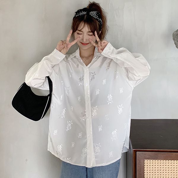 women's blouses & shirts fashion blingbling floral embroidery plus size women blouse 2021 summer spring female loose blusas mujer, White
women's blouses & shirts fashion blingbling floral embroidery plus size women blouse 2021 summer spring female loose blusas mujer, White