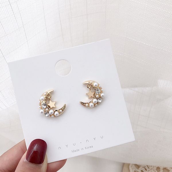 trendy fashion pave pearl moon star earrings female glamour elegant earrings girlfriend gift wholesale, Golden;silver
trendy fashion pave pearl moon star earrings female glamour elegant earrings girlfriend gift wholesale, Golden;silver