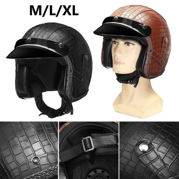 new retro vintage german style motorcycle helmet 3/4 open face helmet four seasons cruiser biker moto pu leather
new retro vintage german style motorcycle helmet 3/4 open face helmet four seasons cruiser biker moto pu leather