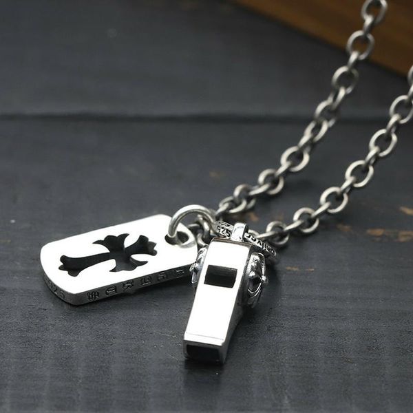 s925 sterling silver necklace personality fashion classic jewelry punk style whistle cross shape 2020 new gift to send
s925 sterling silver necklace personality fashion classic jewelry punk style whistle cross shape 2020 new gift to send