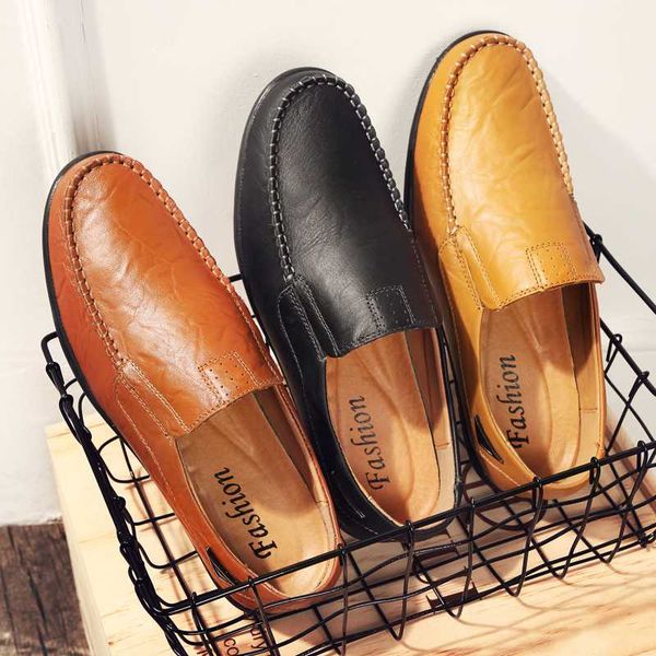 genuine leather shoes men casual business brand 2020 mens loafers breathable slip on brown driving shoes plus size 37-47, Black
genuine leather shoes men casual business brand 2020 mens loafers breathable slip on brown driving shoes plus size 37-47, Black