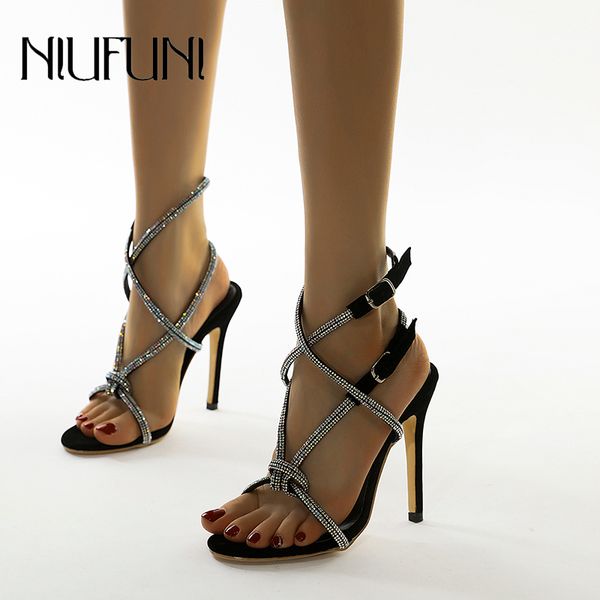 women sandals classic plus size 42 crystal rhinestone high heels stiletto wedding party buckle shoes for women sandalias mujer, Black
women sandals classic plus size 42 crystal rhinestone high heels stiletto wedding party buckle shoes for women sandalias mujer, Black