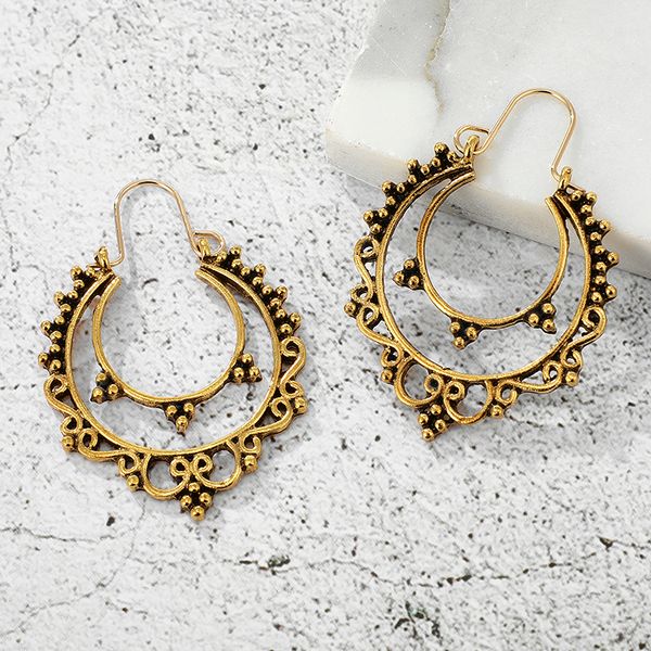 retro ancient flower ornate earring boho vintage jewelry carving hollow gypsy tribal heart earrings for women girls 9029, Golden
retro ancient flower ornate earring boho vintage jewelry carving hollow gypsy tribal heart earrings for women girls 9029, Golden