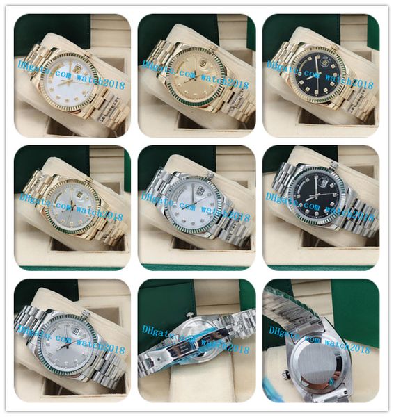 7 Style Recently Listed 36mm Mens 18kt Gold Silver Diamond Dial Fluted Bezel 118238 Automatic Fashion Men's Watches Wristwatch
7 Style Recently Listed 36mm Mens 18kt Gold Silver Diamond Dial Fluted Bezel 118238 Automatic Fashion Men's Watches Wristwatch