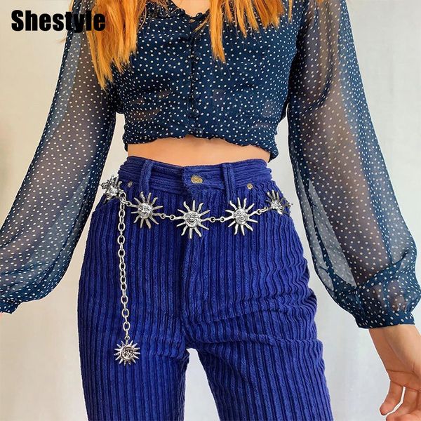 shestyle 2020 new style sun moon belt women fashion metal punk streetwear chain accessories novelty gothic matches thing, Black;brown
shestyle 2020 new style sun moon belt women fashion metal punk streetwear chain accessories novelty gothic matches thing, Black;brown