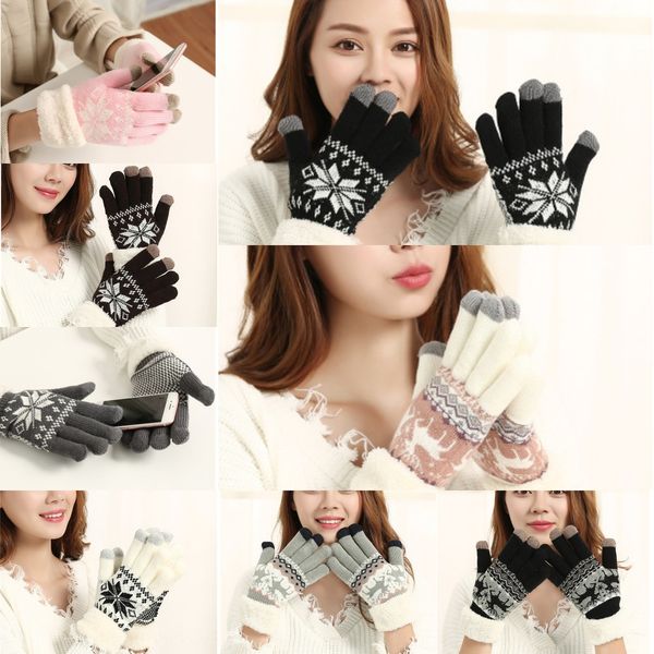 knitted women's snowflake knitted double-layer warm thickened warm and gloves five-finger touch velvet gloves
knitted women's snowflake knitted double-layer warm thickened warm and gloves five-finger touch velvet gloves