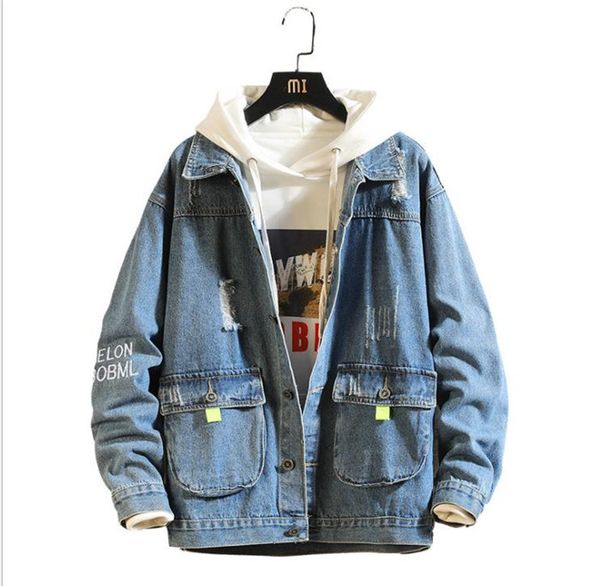 mens embroidery letter demin jackets spring autumn lapel neck pocket hole button biker short coats teenager high street fashion outerwears, Black;brown
mens embroidery letter demin jackets spring autumn lapel neck pocket hole button biker short coats teenager high street fashion outerwears, Black;brown