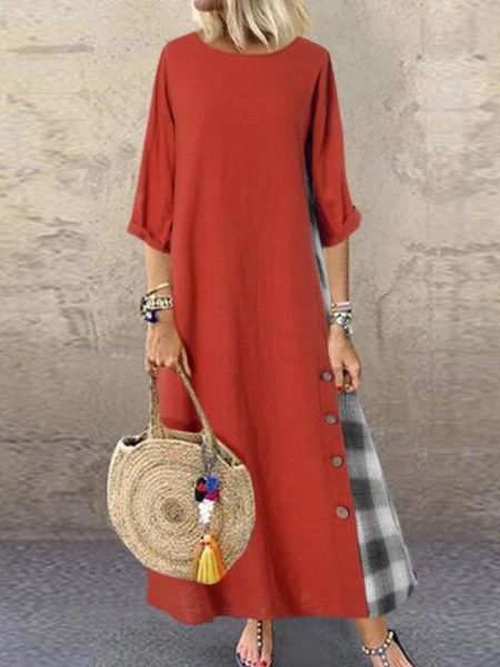 large size pregnant women's dress short sleeve o-neck plaid patchwork maternity cotton linen dress long loose pregnancy dresses, White
large size pregnant women's dress short sleeve o-neck plaid patchwork maternity cotton linen dress long loose pregnancy dresses, White