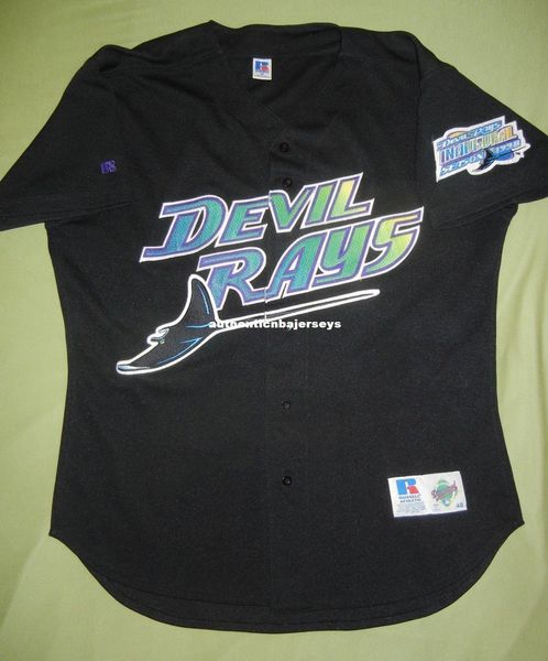 retro tampa bay devil russell athletic black jersey 1998 inaugural mens stitched baseball jerseys, Gray 
retro tampa bay devil russell athletic black jersey 1998 inaugural mens stitched baseball jerseys, Gray