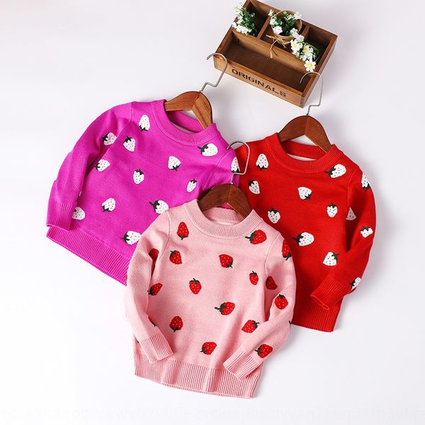 2019 new children's girl's pullover strawberry sweater long sleeve pullover cute strawberry children's sweater, Blue
2019 new children's girl's pullover strawberry sweater long sleeve pullover cute strawberry children's sweater, Blue