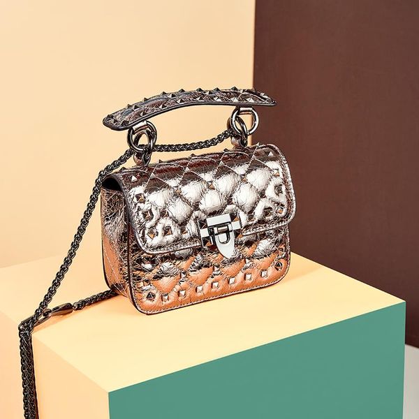 new rivet handbag ladies design chain small square bag classic elegant single shoulder wild diagonal gun color small bag holiday gift 1352
new rivet handbag ladies design chain small square bag classic elegant single shoulder wild diagonal gun color small bag holiday gift 1352