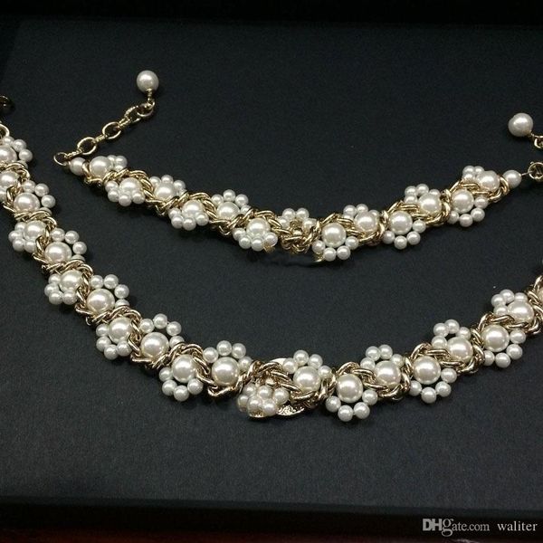 classic necklaces series big beads short necklaces fashion pearl necklace for women wedding jewelry for bride, Silver