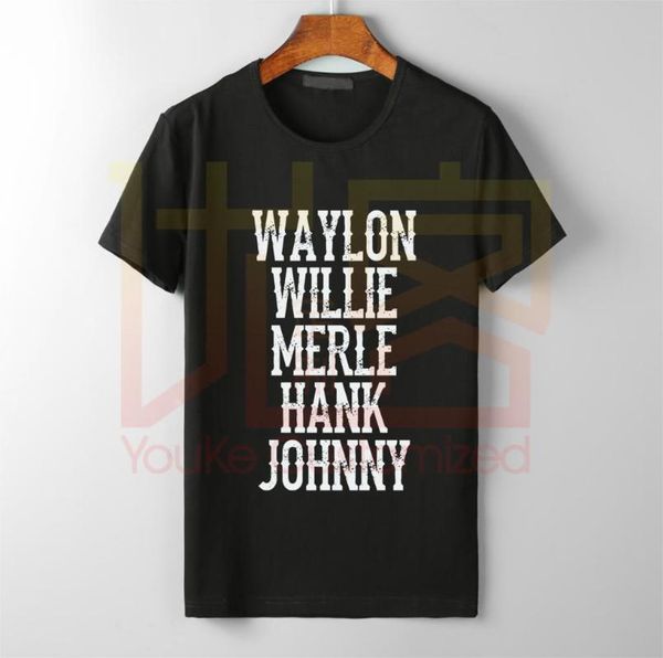 outlaw country waylon jennings willie nelson merle haggard cash hank t shirt, White;black
outlaw country waylon jennings willie nelson merle haggard cash hank t shirt, White;black
