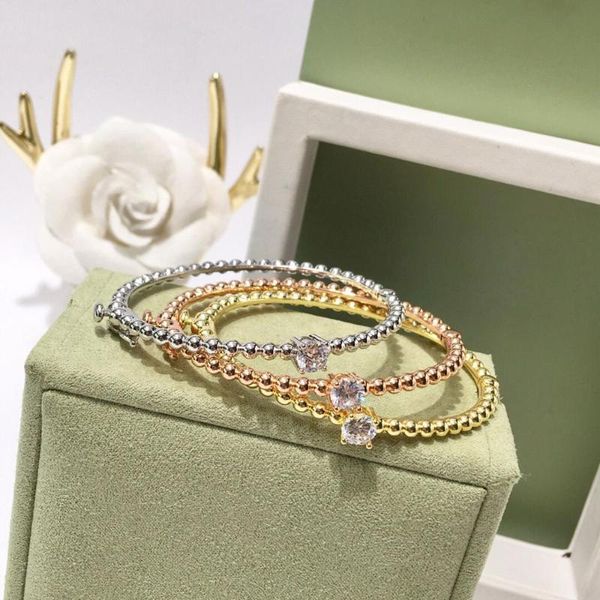 2020 new luxury rose gold silver color round beads bangle for women fashion handmade bracelet brand design jewelry, Black
2020 new luxury rose gold silver color round beads bangle for women fashion handmade bracelet brand design jewelry, Black