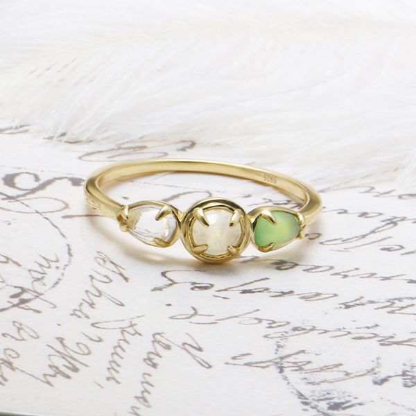 lamoon 925 sterling silver ring for women light green chalcedony moonstone white crystal 14k gold plated fine jewelry lmri133, Golden;silver
lamoon 925 sterling silver ring for women light green chalcedony moonstone white crystal 14k gold plated fine jewelry lmri133, Golden;silver