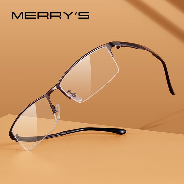 merrys design titanium alloy men glasses frame tr90 legs myopia prescription eyeglasses half optical frame business style s2201, Black
merrys design titanium alloy men glasses frame tr90 legs myopia prescription eyeglasses half optical frame business style s2201, Black