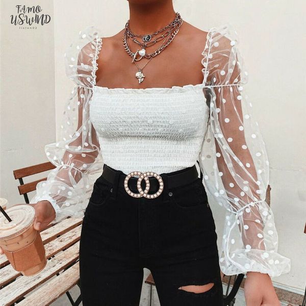 2020 new women summer slash neck tulle ruffle long sleeve t shirt ladies off shoulder mesh loose casual crop summer fashion, White
2020 new women summer slash neck tulle ruffle long sleeve t shirt ladies off shoulder mesh loose casual crop summer fashion, White
