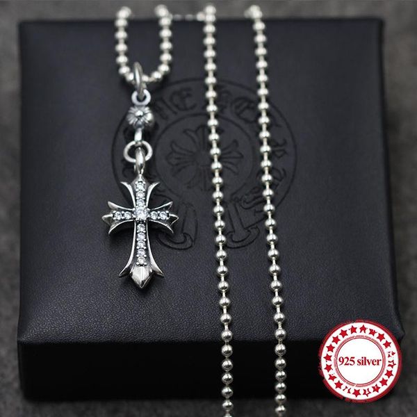 925 sterling silver pendant cross studded inlaid stone jewelry personality fashion style punk style classic gift to gift
925 sterling silver pendant cross studded inlaid stone jewelry personality fashion style punk style classic gift to gift