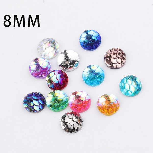 8mm round fish scale accessories diamond flat bottom resin smooth plated ab color diamond accessories fish scale, Silver
8mm round fish scale accessories diamond flat bottom resin smooth plated ab color diamond accessories fish scale, Silver