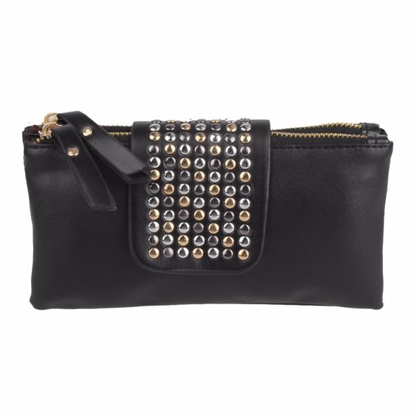 women leather handbag fashion rivet stud long day clutch bag women card bag coin purse lady wristlet drop shipping 
women leather handbag fashion rivet stud long day clutch bag women card bag coin purse lady wristlet drop shipping