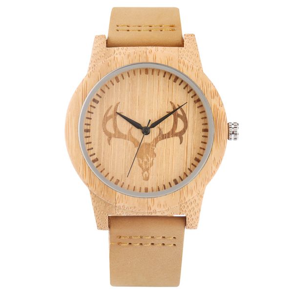 handmade minimalist deer elk design nature wood watch men's bamboo wristwatch quartz analog wristwatch brown leather bracelet band, Slivery;brown
handmade minimalist deer elk design nature wood watch men's bamboo wristwatch quartz analog wristwatch brown leather bracelet band, Slivery;brown
