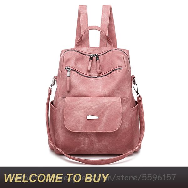 new fashion mochilas shoulder bag casual pu backpack female brand leather women backpack large capacity for girls school bags 
new fashion mochilas shoulder bag casual pu backpack female brand leather women backpack large capacity for girls school bags