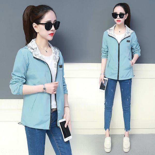2020 spring new women's windbreaker style long sleeve windbreaker short coat korean style student loose two-sided thin short coat, Black;brown
2020 spring new women's windbreaker style long sleeve windbreaker short coat korean style student loose two-sided thin short coat, Black;brown