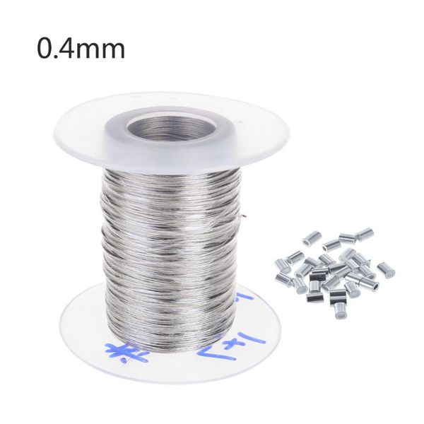 100m stainless steel wire rope soft fishing lifting cable with 30pcs aluminum ferrules 0.3mm/0.4mm/0.5mm w91b
100m stainless steel wire rope soft fishing lifting cable with 30pcs aluminum ferrules 0.3mm/0.4mm/0.5mm w91b