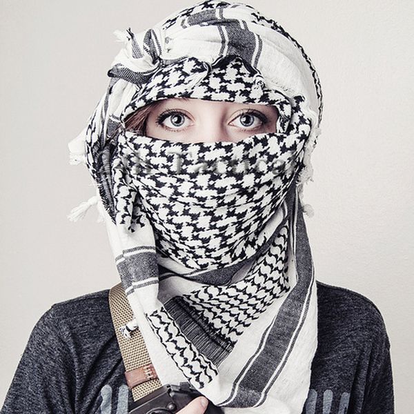 100х100см хлопок arab шарфы shemagh шарф мужчины женщина дышащего глушитель бандан desert windyproof хиджаб маска для наружного походного, Black
100х100см хлопок arab шарфы shemagh шарф мужчины женщина дышащего глушитель бандан desert windyproof хиджаб маска для наружного походного, Black