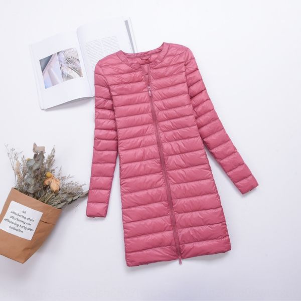 new korean-style slim and thin round neck jacketcoat down jacket zipper down jacket women's mid-length coat, Black
new korean-style slim and thin round neck jacketcoat down jacket zipper down jacket women's mid-length coat, Black