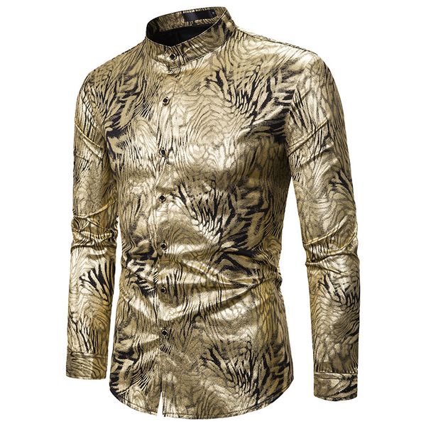 shiny gold snake patter print mandarin collar shirt men 2020 brand slim fit long sleeve mens dress shirts nightclub prom costume, White;black
shiny gold snake patter print mandarin collar shirt men 2020 brand slim fit long sleeve mens dress shirts nightclub prom costume, White;black
