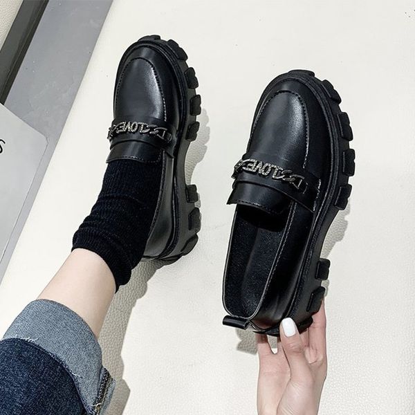 women slip on pu leather high heel shoes ladies sewing metal decoration platform shoes female fashion casual woman cool pumps, Black
women slip on pu leather high heel shoes ladies sewing metal decoration platform shoes female fashion casual woman cool pumps, Black