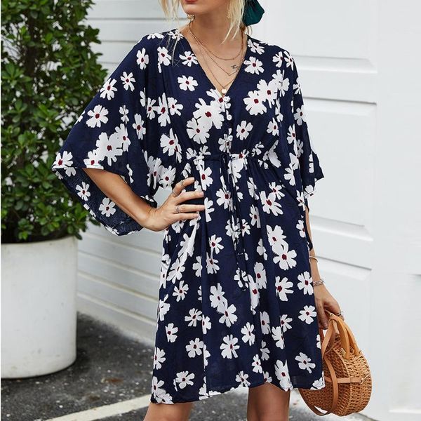 party dresses women casual dress plus size 2021 summer womens boho belt wave flower printing half sleeve fashion beach #3, White;black
party dresses women casual dress plus size 2021 summer womens boho belt wave flower printing half sleeve fashion beach #3, White;black