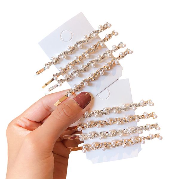 misananryne elegant crystal pearls bending barrettes hair holder ornament headband hair clips hairpins fashion accessories, Golden;silver
misananryne elegant crystal pearls bending barrettes hair holder ornament headband hair clips hairpins fashion accessories, Golden;silver