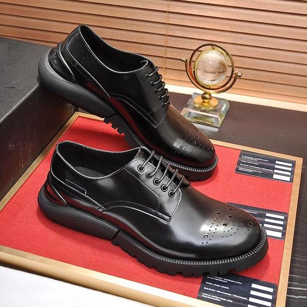 fashion luxury derby shoes breathable mens shoes autumn and winter leather dress footwears formal party office wedding lace -up shoes, Black
fashion luxury derby shoes breathable mens shoes autumn and winter leather dress footwears formal party office wedding lace -up shoes, Black