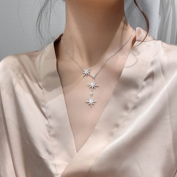 six-pointed star necklace female star clavicle chain tassel sweater chain simple pendant cold wind wild, Silver
six-pointed star necklace female star clavicle chain tassel sweater chain simple pendant cold wind wild, Silver