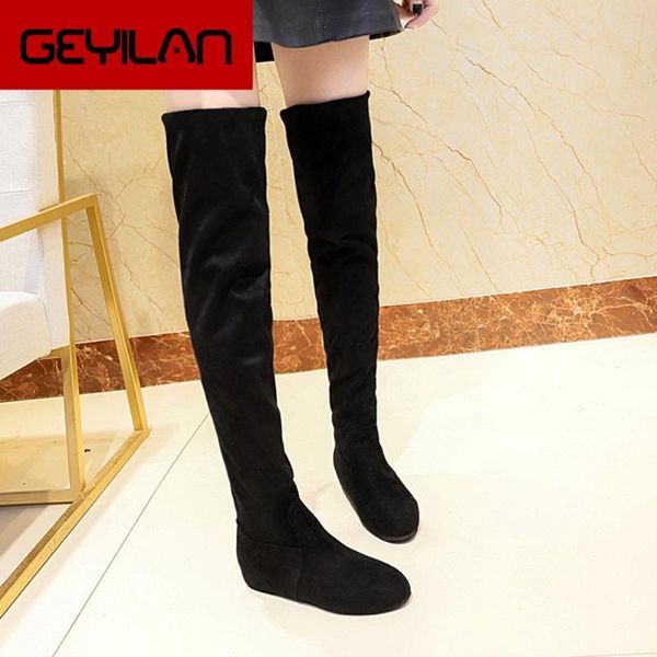 2020 women winter suede slip-on round toe high boots over-the-knee shoes boots botines de mujer, Black
2020 women winter suede slip-on round toe high boots over-the-knee shoes boots botines de mujer, Black