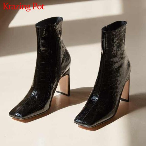 boots krazing pot 2021 square toe cow leather extreme high heels wedding korean version nightclub european lazy design ankle l20, Black
boots krazing pot 2021 square toe cow leather extreme high heels wedding korean version nightclub european lazy design ankle l20, Black