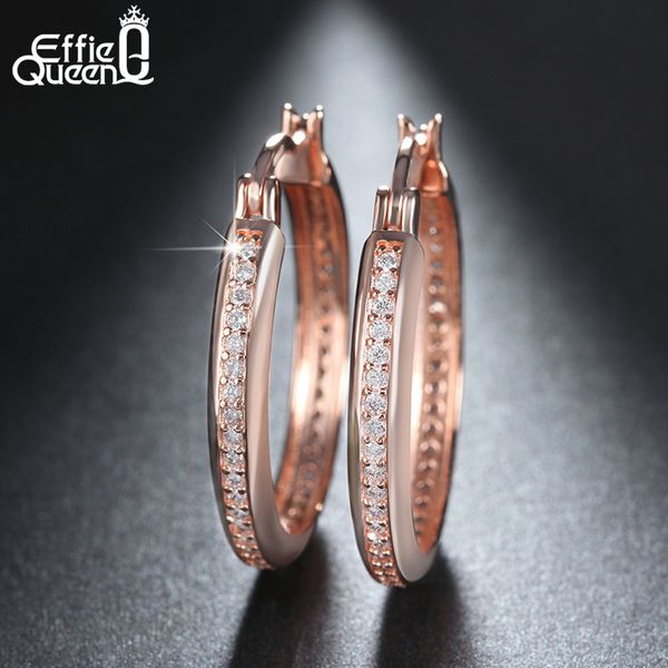 effie queen rose gold color big hoop earrings for women gold-color cubic zircon earrings women elegant party jewelry hoe140, Golden;silver
effie queen rose gold color big hoop earrings for women gold-color cubic zircon earrings women elegant party jewelry hoe140, Golden;silver