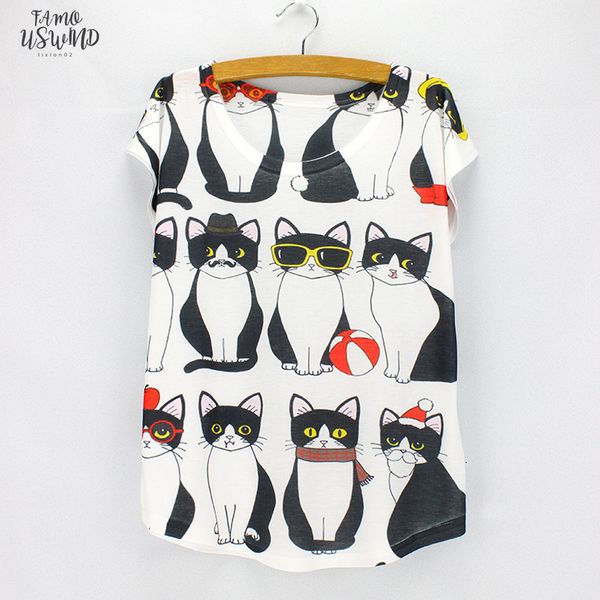 fashion black cats print women tees 2020 summer tees girls short sleeve t shirt american amp; european design, White
fashion black cats print women tees 2020 summer tees girls short sleeve t shirt american amp; european design, White